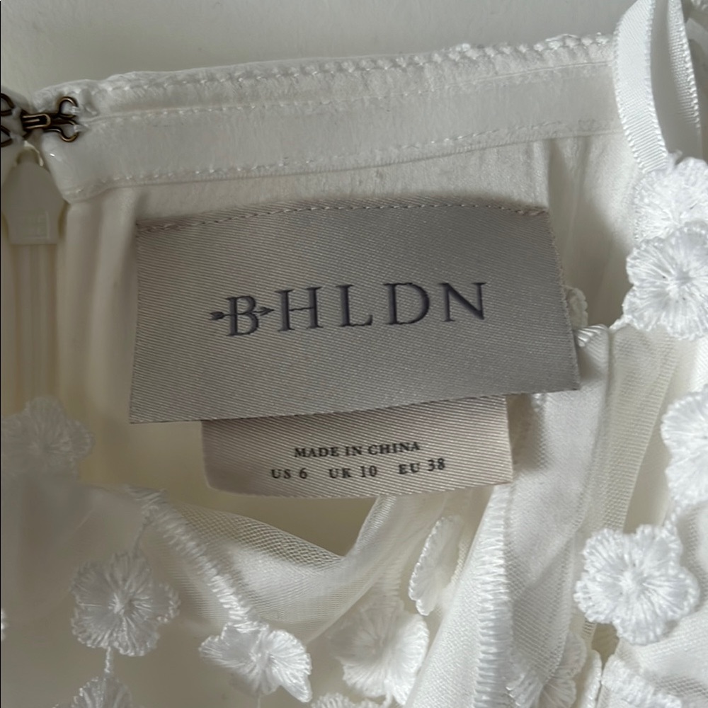 BHLDN White Floral Midi Dress - Picture 7 of 10
